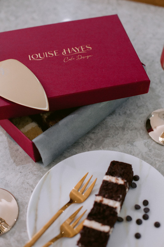 Luxury wedding cake tasting box | Louise Hayes Cake Design