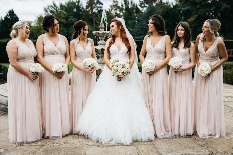 Blush Berkshire Mansion House wedding, Easthampstead Park | Chris Kemp Photography | Louise Hayes Cake Design