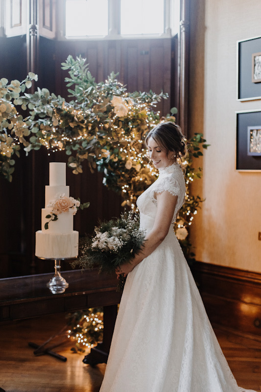 The Elvetham Hotel wedding cake designer | Winter wedding shoot | Melissa Megan Photography