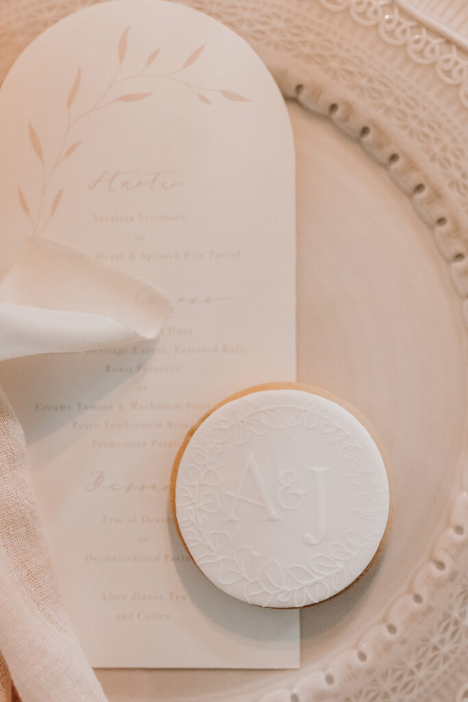 Spring wedding at Cowdray Park | Elegant sugar biscuit favours | Louise Hayes Cake Design | Melissa Megan Photography