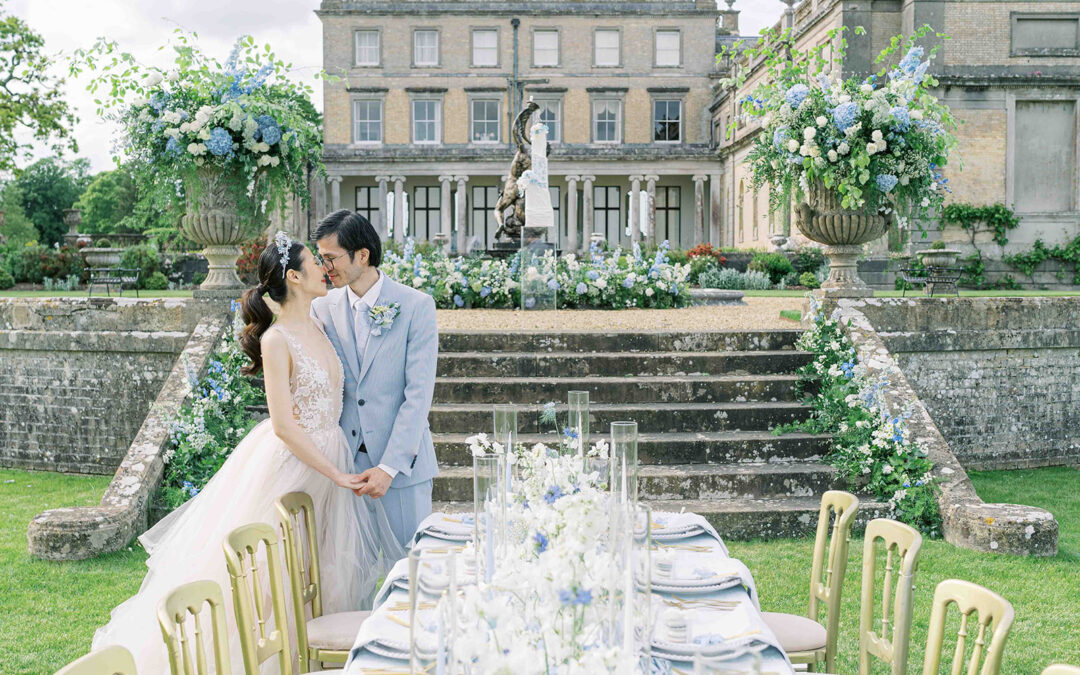 Behind the scenes at a luxury Wedgewood inspired shoot at Somerley House