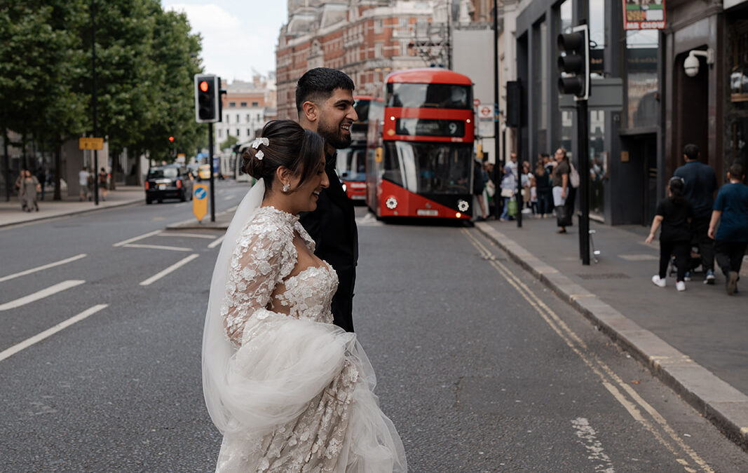 Chic city wedding at luxury London venue, The Bvlgari Hotel